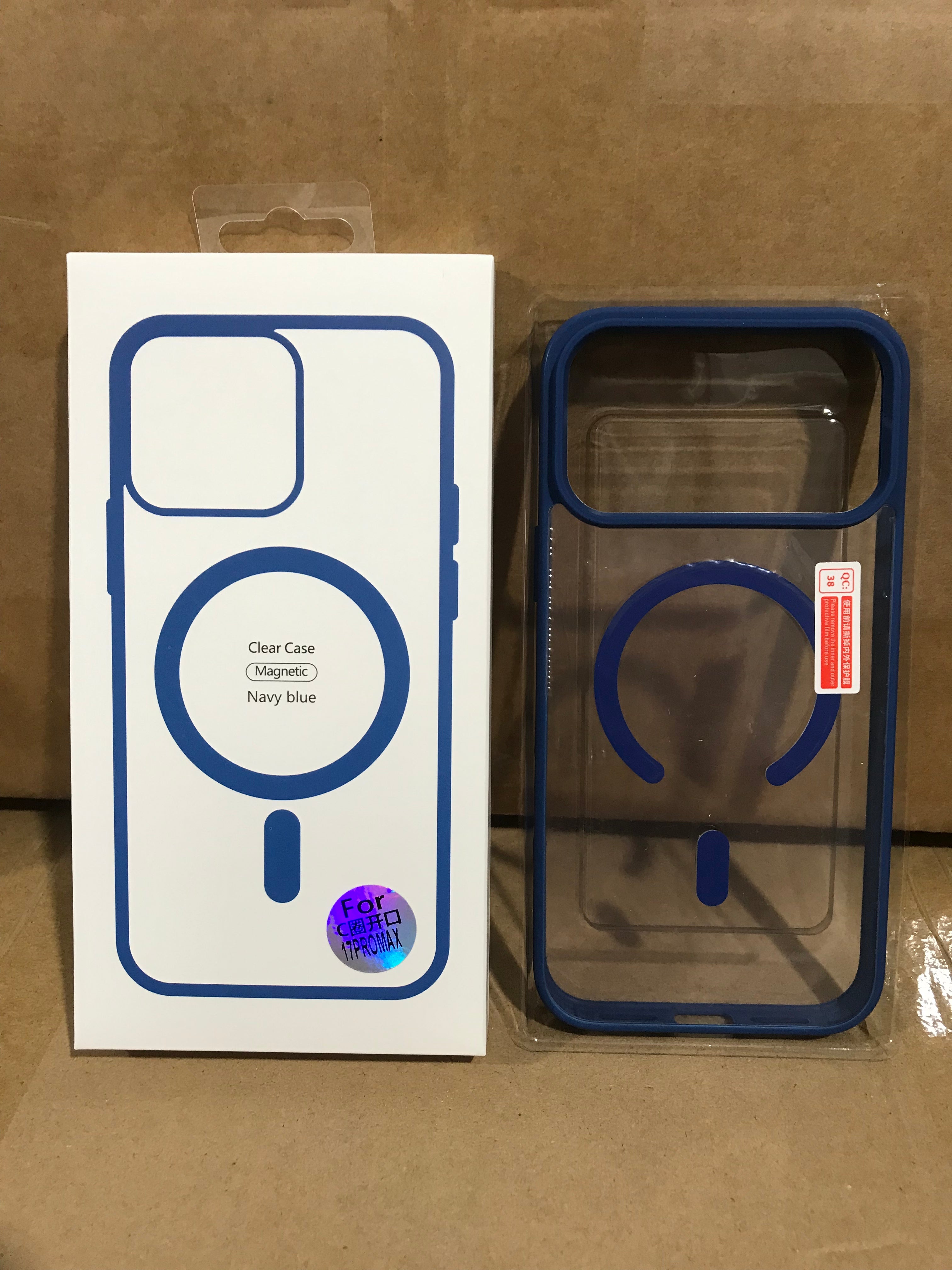 Popular TPU acrylic transparent magnetic mobile phone case for iPhone 17 Pro Max 17 Air 16 15 Pro Max 14 13 12 stylish shockproof case orange