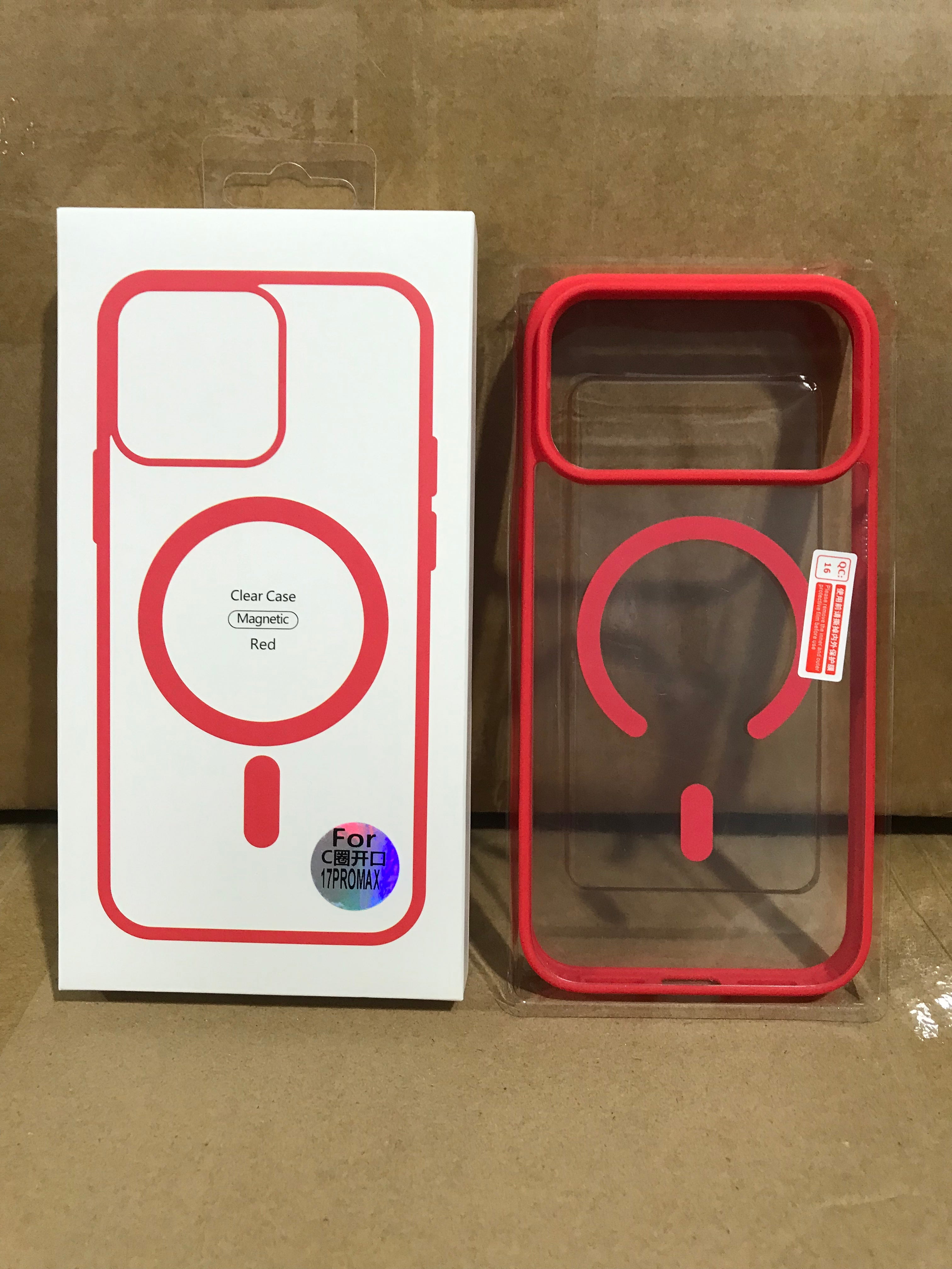 Popular TPU acrylic transparent magnetic mobile phone case for iPhone 17 Pro Max 17 Air 16 15 Pro Max 14 13 12 stylish shockproof case orange